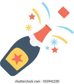 Popping Cork Vector Icon