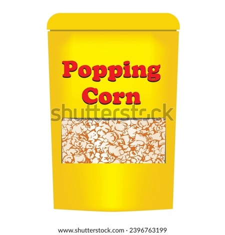 Popping Corn sealed packaging with transparent window