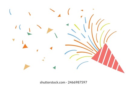 Popping crackers Fun frame Cute illustration