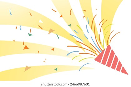 Popping crackers Fun frame Cute illustration