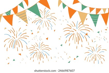 Popping crackers Fun frame Cute illustration