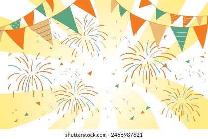 Popping crackers Fun frame Cute illustration