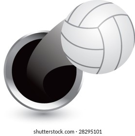 popping through hole volleyball