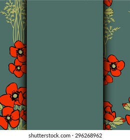 Poppy floral background