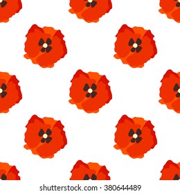 Poppy flower background. Anzac day,  remembrance day symbol flower pattern