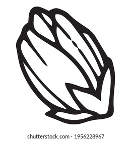 Poppy flower icon. Hand drawn and outline illustration of Poppy flower vector icon for web design