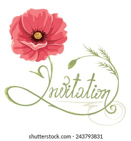 Poppy flower -- invitation