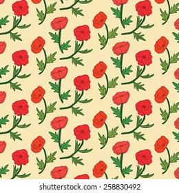 Poppy flower pattern