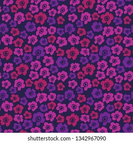 Poppy Flower Pattern. Endless Background. Seamless