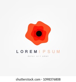 Poppy flower Remembrance Day vector illustration