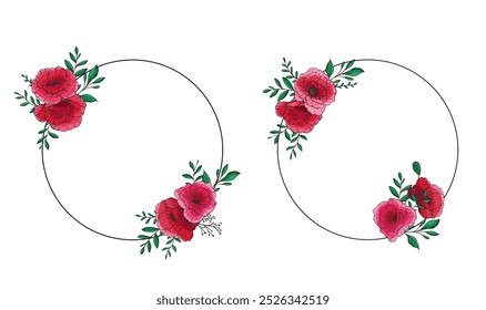 Poppy Flower Vector Illustration. Red Poppies on white background. Remembrance day design. Botanical Background trendy colorful wildflowers. Hand drawn floral background template. Poppy Bouquet. 