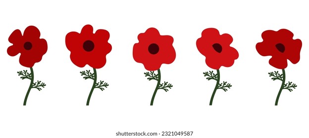 fondo de flores de amapola.Eps 10 vector.