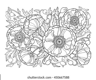 510 Top Vintage Flower Coloring Pages Pictures