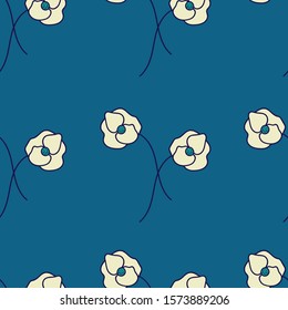 Poppy flowers seamless repeating pattern for wrapping paper,wallpaper,home decor,textile,fabric.