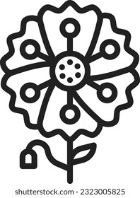 Poppy Icon image. Suitable for mobile application.