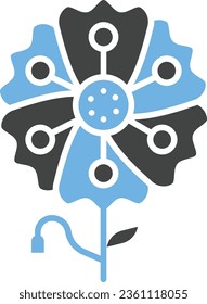 Poppy Icon image. Suitable for mobile application.