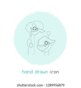 Poppy icon line element. Vector illustration of poppy icon line isolated on clean background for your web mobile app logo design.