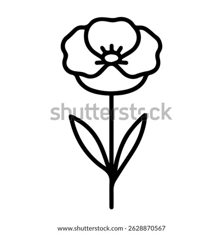 Poppy icon on white background vector
Vector icon plants and flowers