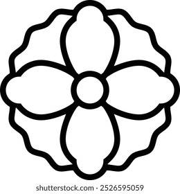 poppy icon. Thin linear style design isolated on white background