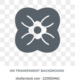 Poppy icon. Trendy flat vector Poppy icon on transparent background from nature collection. 