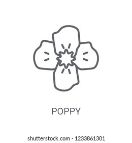 Poppy icon. Trendy Poppy logo concept on white background from Nature collection. Suitable for use on web apps, mobile apps and print media.