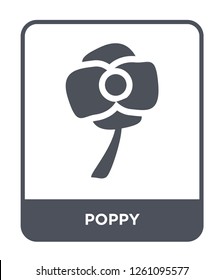 poppy icon vector on white background, poppy trendy filled icons from Desert collection, poppy simple element illustration