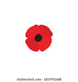 Poppy Icon Vector On White Background Stock Vector (Royalty Free ...