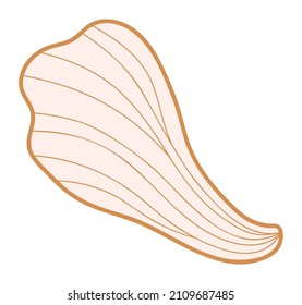 Poppy petal silhouette. Flower petal design element vector illustration.