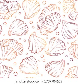 Poppy petals vector seamless pattern