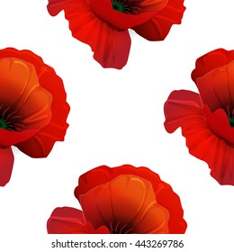 Poppy seamless pattern
