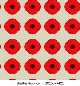 Fondo del patrón sin soldadura de la amapola para el cartel y el texto. Ilustración vectorial para el Día de Recuerdo, Día de Anzac