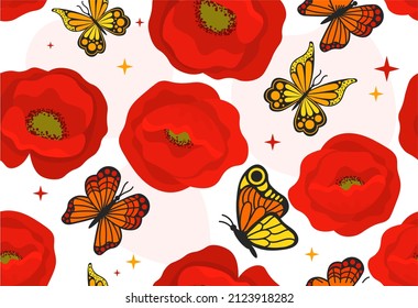 Un patrón impecable. Patrón de repetición de lujo para imprimir en ropa de cama y papel de regalo. Insectos y naturaleza. Decoración para los paquetes, sorpresa y regalo bonito. Dibujo vectorial plano de dibujos animados