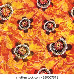 Poppy seamless pattern. Vector illustration, EPS 10