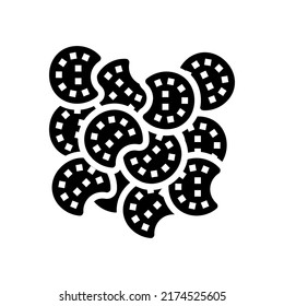 poppy seed glyph icon vector. poppy seed sign. isolated contour symbol black illustration