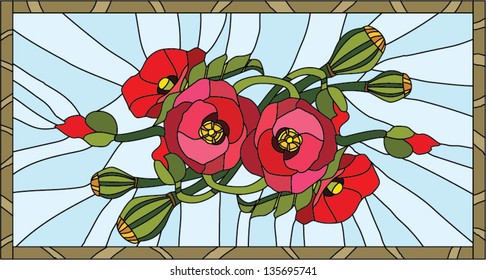 Poppy / stained glass window