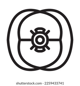 Diseño de iconos de línea de vector de disquete