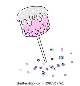 Сake pops multicolored on the background.