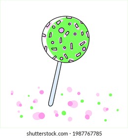 Сake pops multicolored on the background.