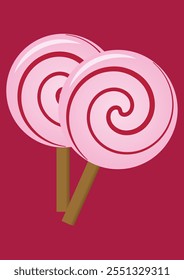 Popsicle candy Pink vector delicious 