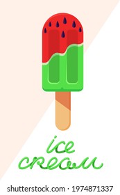 popsicle in caramel glaze. popsicle in yogurt. fruit popsicle