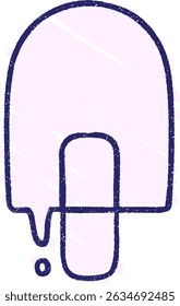 Giz de picolé Desenho em cores neon brilhantes