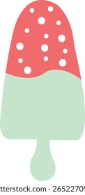 Popsicle clip art design on plain white transparent isolated background for sign, decal, card, shirt, hoodie, sweatshirt, apparel, tag, mug, icon, poster or badge