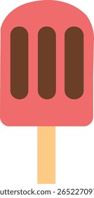 Popsicle clip art design on plain white transparent isolated background for sign, decal, card, shirt, hoodie, sweatshirt, apparel, tag, mug, icon, poster or badge