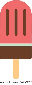 Popsicle clip art design on plain white transparent isolated background for sign, decal, card, shirt, hoodie, sweatshirt, apparel, tag, mug, icon, poster or badge