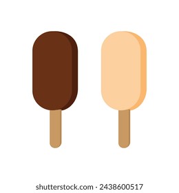 Eskimo-Pie-Icons gesetzt. Eine Art Eis, ein Symbol für süß, kalt oder Dessert. Ice Lolly.