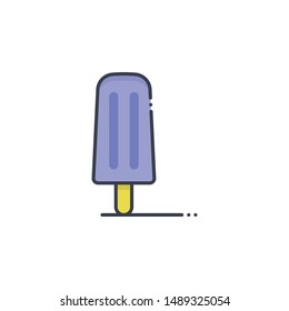 Popsicle Filled outline vector illustration. Food & Drinks style icon.