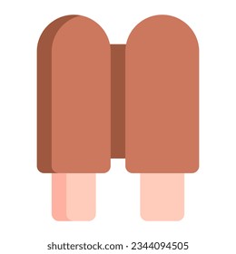 Popsicle in flat icon. Ice cream, sweet, summer