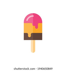 Popsicle Flat Icon Logo Illustration Vector Isolated. Fast Food and Restaurant Icon-Set. Suitable for Web Design, Logo, App, and Upscale Your Business.