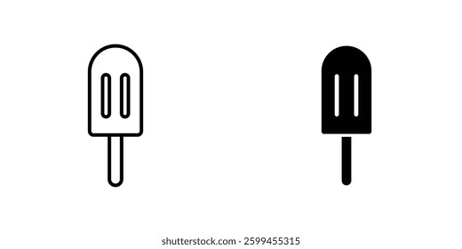 Popsicle flat simple vector icons illustration set.