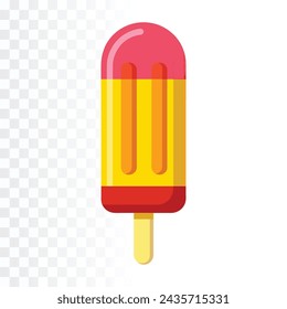 
Popsicle flat vector illustration on transparent background